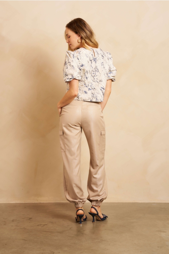 Lofty Manner beige dames t-shirt | Model
