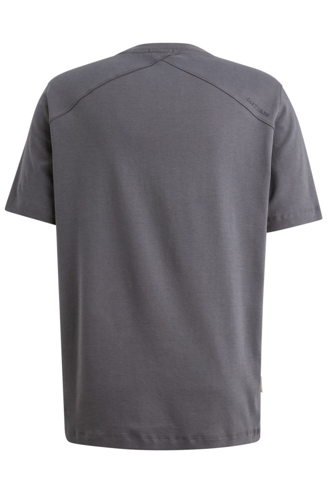 Cast Iron blauwe heren t-shirt | Achteraanzicht