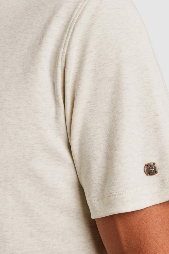 Cast Iron beige heren t-shirt | Close up