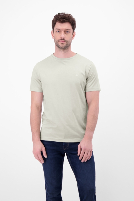 Lerros grijze heren t-shirt | Model vooraanzicht