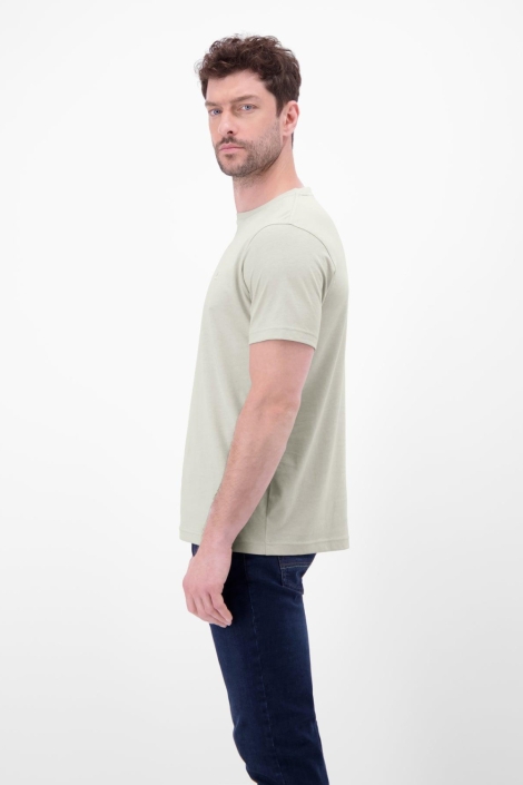 Lerros grijze heren t-shirt | Model zijaanzicht