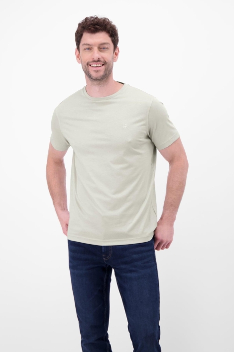 Lerros grijze heren t-shirt | Model vooraanzicht