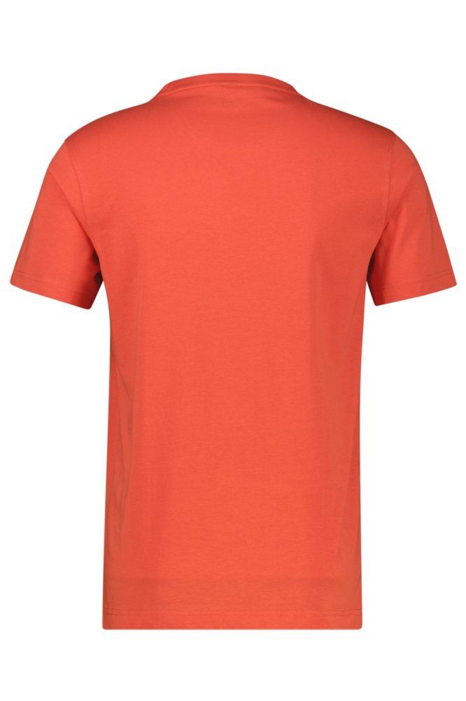 Lerros oranje heren t-shirt | Achteraanzicht