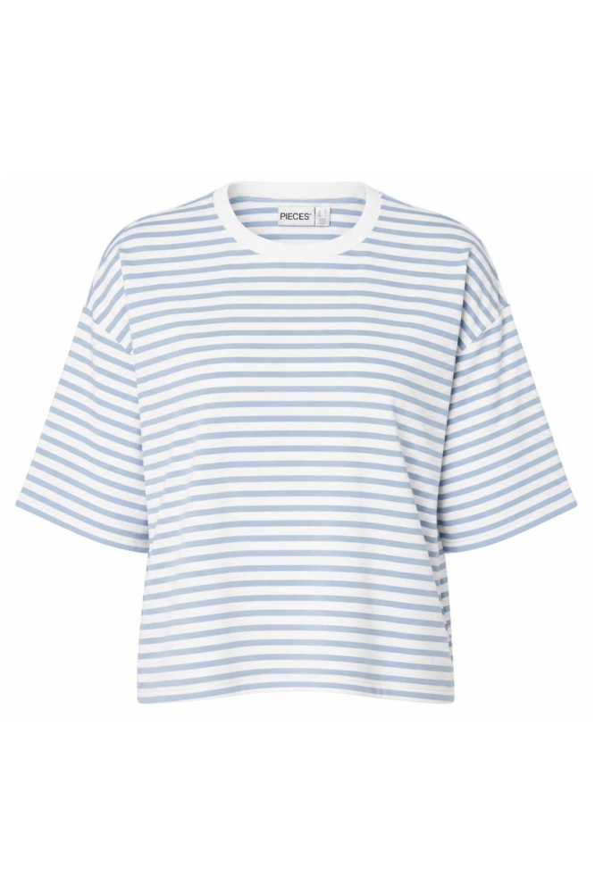 Pieces witte dames t-shirt | Vooraanzicht