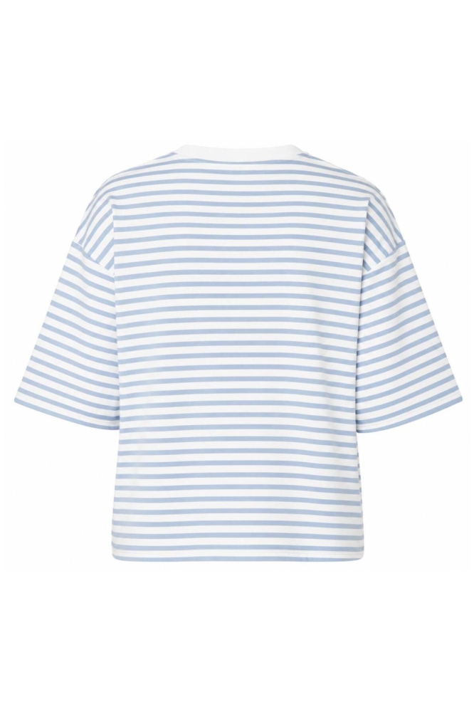 Pieces witte dames t-shirt | Achteraanzicht