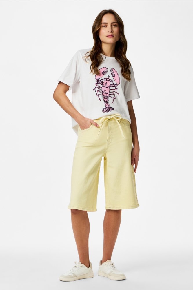 Pieces witte dames t-shirt | Model