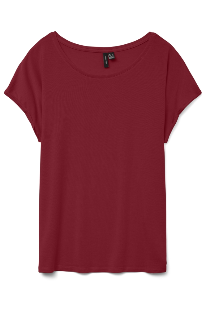 Vero Moda rode dames t-shirt | Vooraanzicht