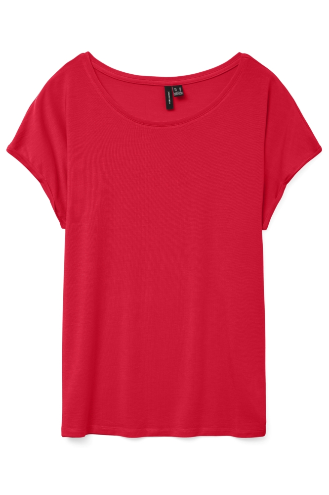Vero Moda rode dames t-shirt | Vooraanzicht