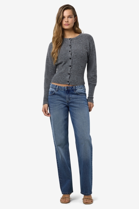 Noisy may grijze dames vest | Model