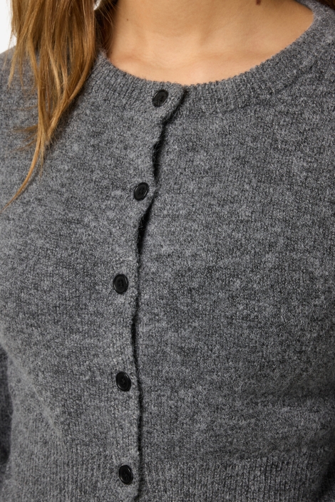 Noisy may grijze dames vest | Close up