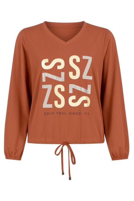 Zoso oranje dames t-shirt | Vooraanzicht