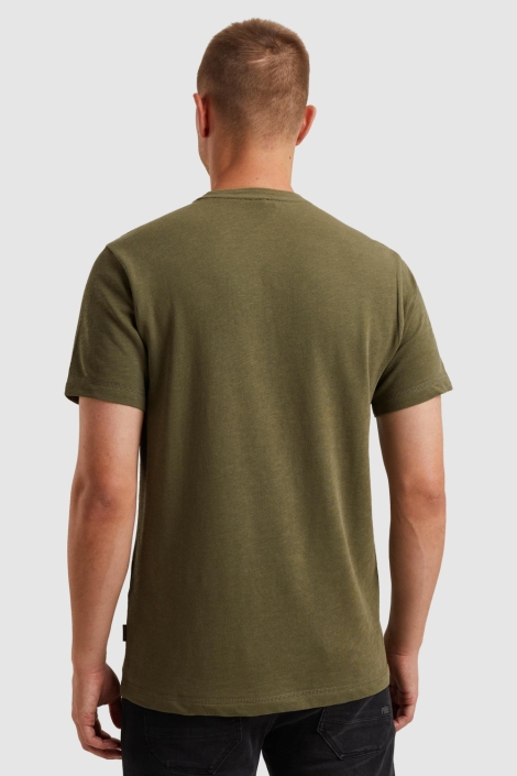 PME legend groene heren t-shirt | Model achteraanzicht