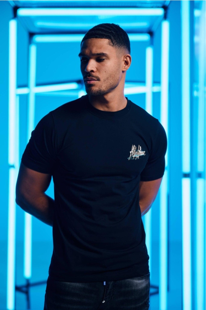 Malelions zwarte heren t-shirt | Sfeerbeeld, In situatie