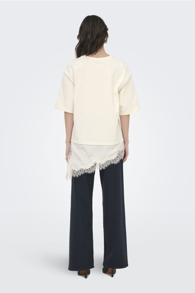 Jacqueline de Yong beige dames t-shirt | Model