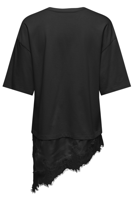 Jacqueline de Yong zwarte dames t-shirt | Achteraanzicht