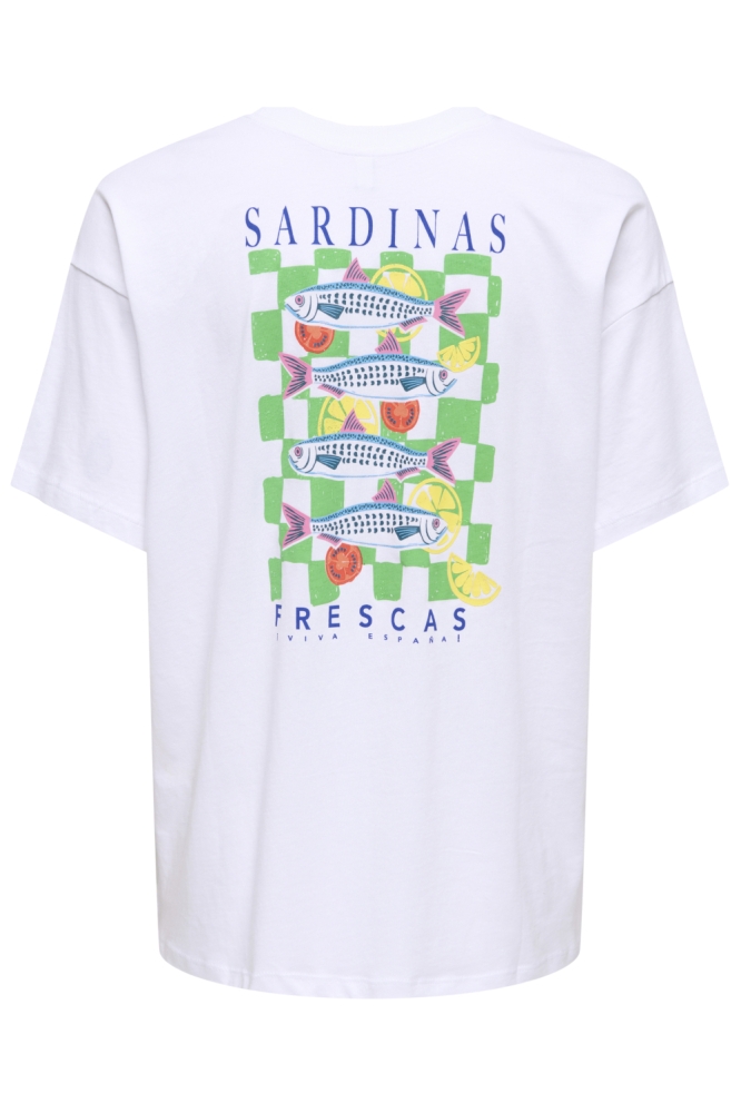 Only witte dames t-shirt | Achteraanzicht