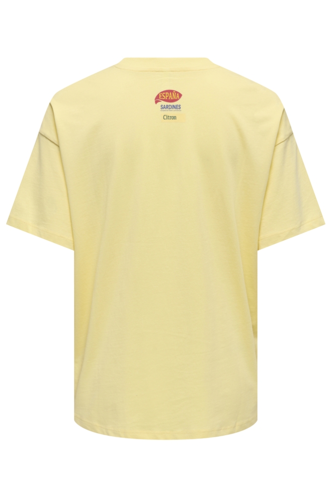 Only gele dames t-shirt | Achteraanzicht