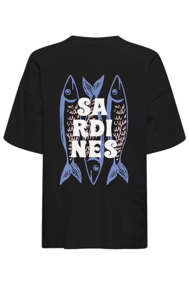 Only zwarte dames t-shirt | Achteraanzicht