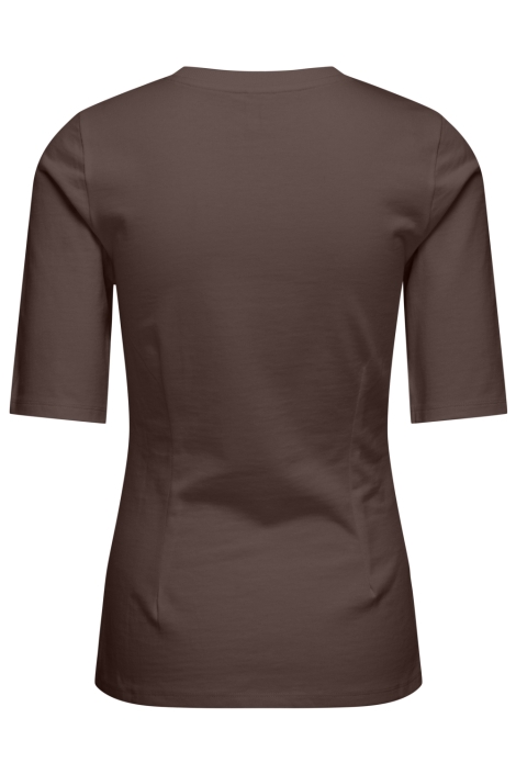 Only bruine dames t-shirt | Achteraanzicht