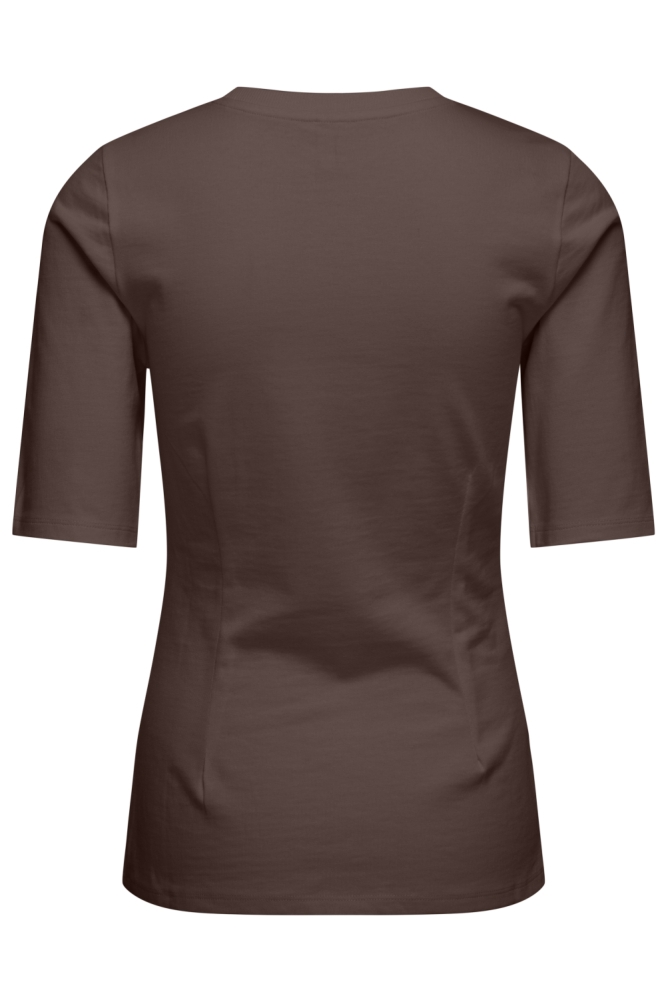 Only bruine dames t-shirt | Achteraanzicht
