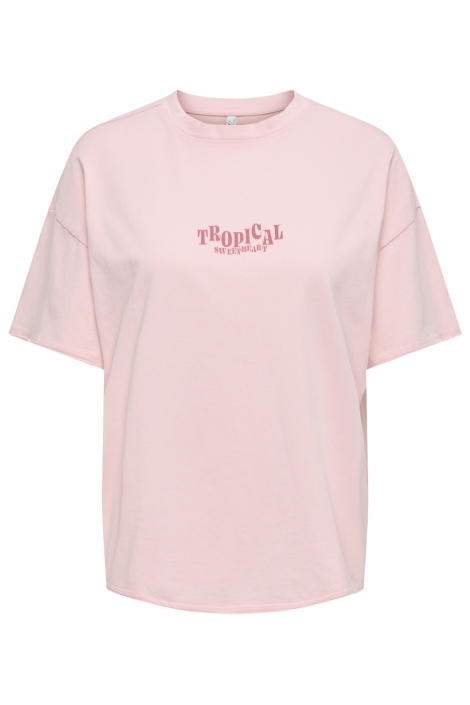 Only roze dames t-shirt | Vooraanzicht