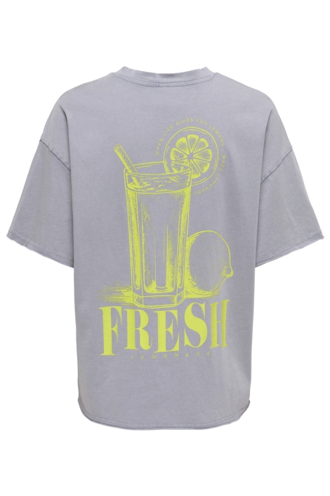 Only grijze dames t-shirt | Achteraanzicht