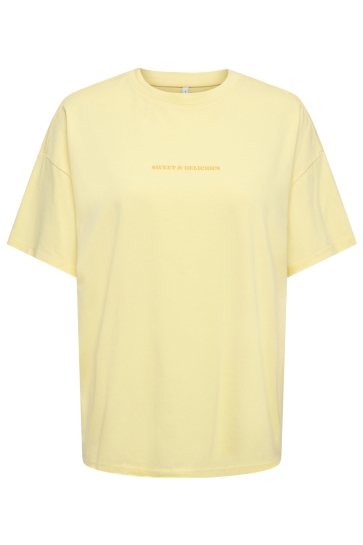 Only T-shirt ONLKINNA S/S OVERSIZE TOP BOX JRS 15359013 SUNLIGHT/PINEAPPLE TROPICAL JUNGLE