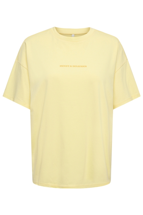 Only gele dames t-shirt | Vooraanzicht