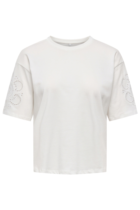 Only witte dames t-shirt | Vooraanzicht