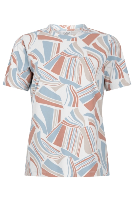 Zoso beige dames t-shirt | Vooraanzicht
