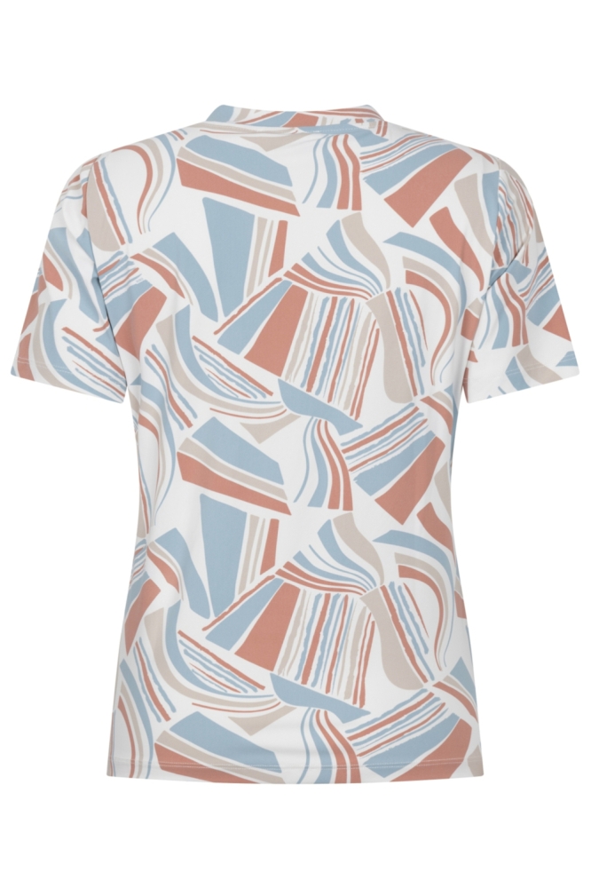 Zoso beige dames t-shirt | Achteraanzicht