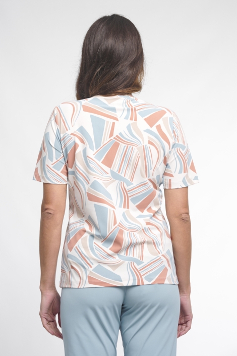 Zoso beige dames t-shirt | Model achteraanzicht