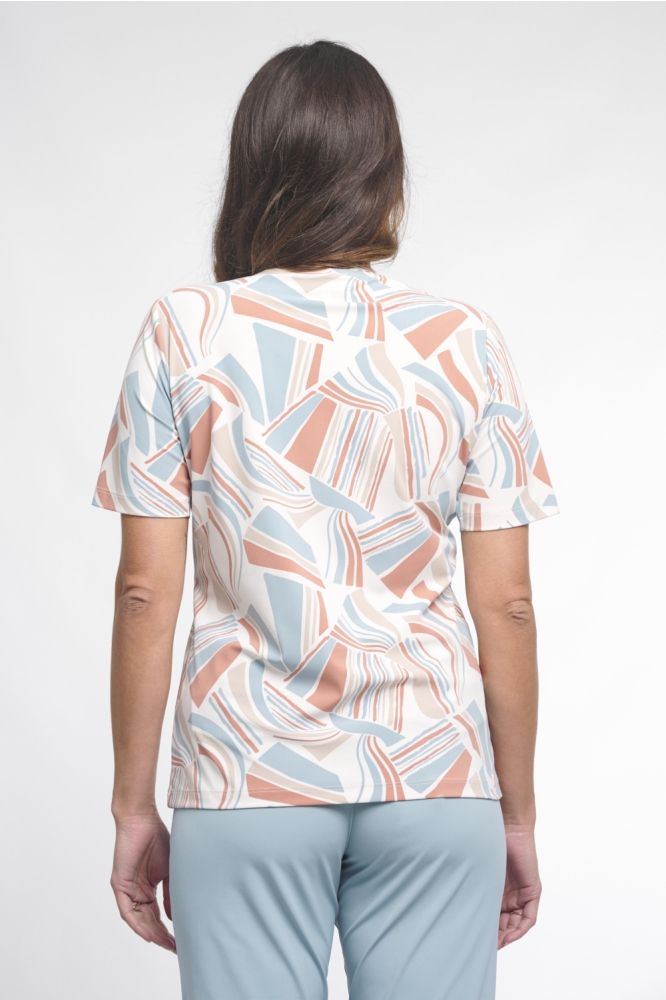 Zoso beige dames t-shirt | Model achteraanzicht