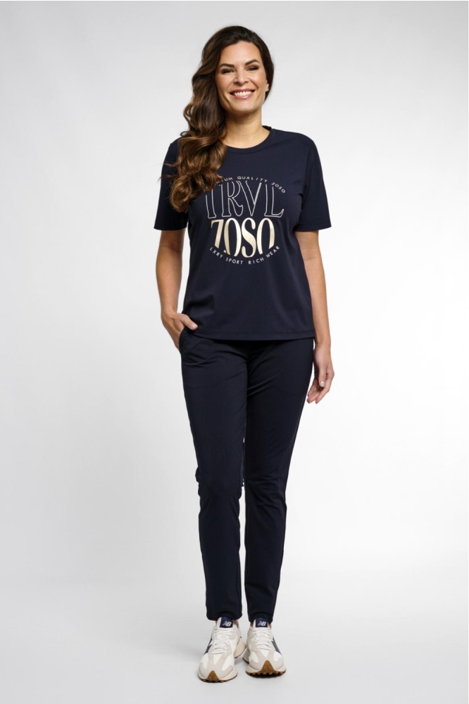 Zoso blauwe dames t-shirt | Model