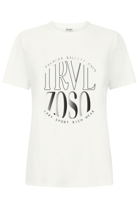 Zoso beige dames t-shirt | Vooraanzicht