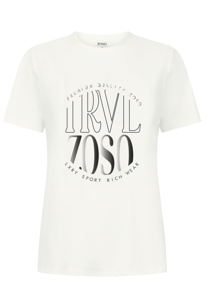 Zoso beige dames t-shirt | Vooraanzicht