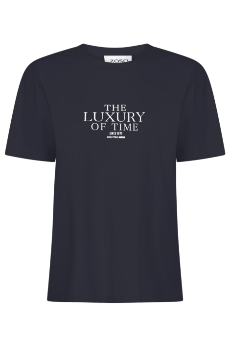 Zoso blauwe dames t-shirt | Vooraanzicht