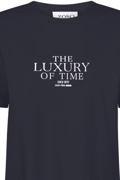 Zoso blauwe dames t-shirt | Close up