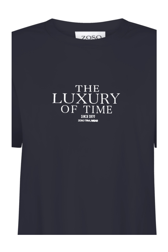 Zoso blauwe dames t-shirt | Close up