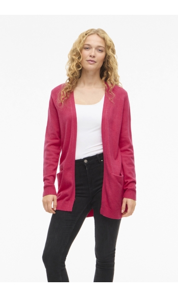 VIRIL OPEN L/S KNIT CARDIGAN - NOOS 14044041 Jazzy/DARK MELANGE