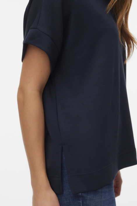 Vero Moda blauwe dames t-shirt | Close up