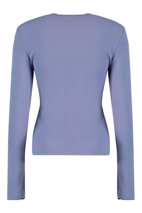 Harper & Yve blauwe dames t-shirt | Achteraanzicht