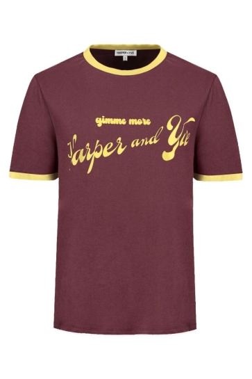 Harper & Yve T-shirt GIMMEMORE SS DW25Y300 321 wine berry