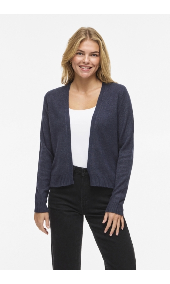 VIRIL SHORT L/S KNIT CARDIGAN-NOOS 14060800 TOTAL ECLIPSE/MELANGE
