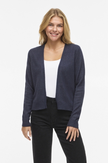 Vila viril short l/s knit cardigan-noos Blauw