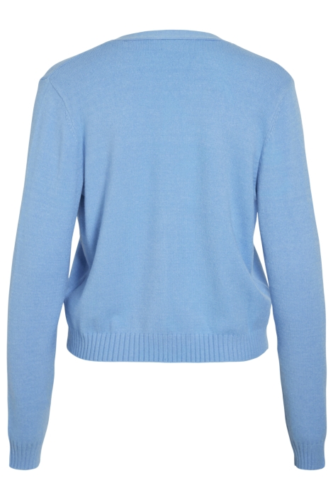 Vila blauwe dames vest | Achteraanzicht