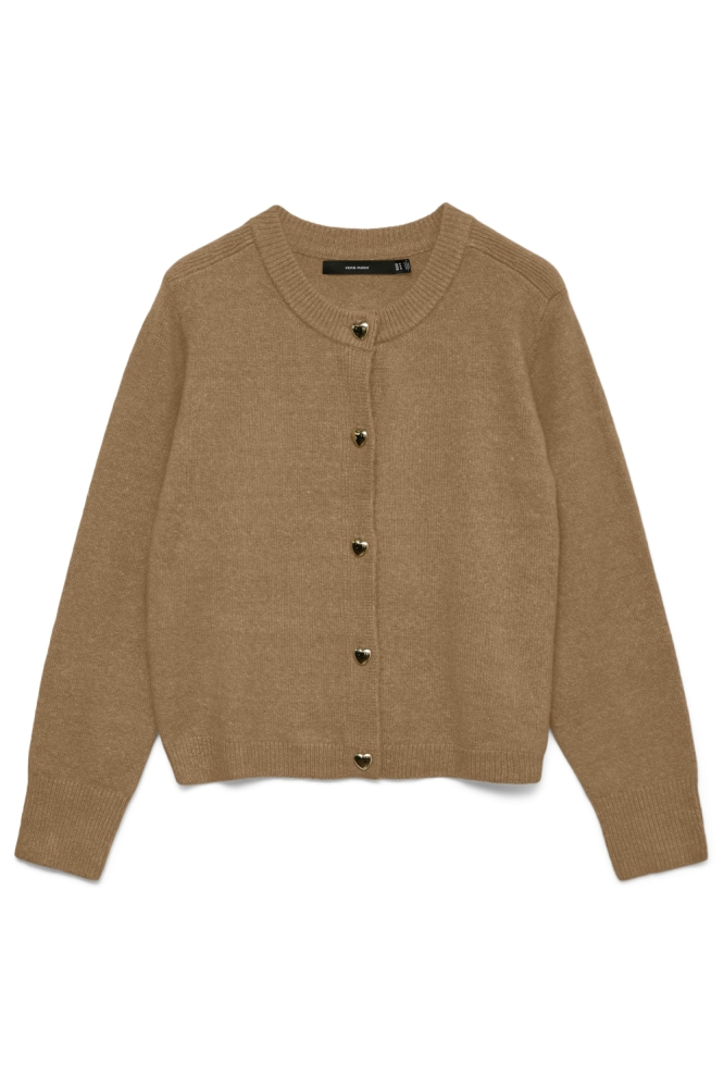 Vero Moda camel dames vest | Vooraanzicht