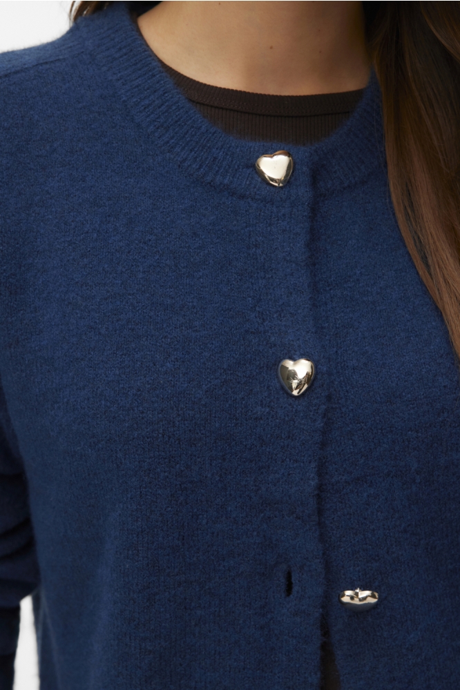 Vero Moda blauwe dames vest | Close up