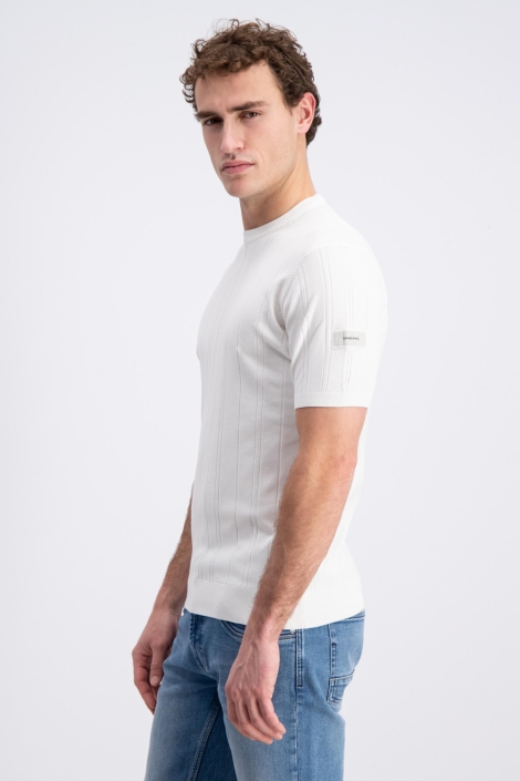 Gabbiano ecru heren t-shirt | Model zijaanzicht