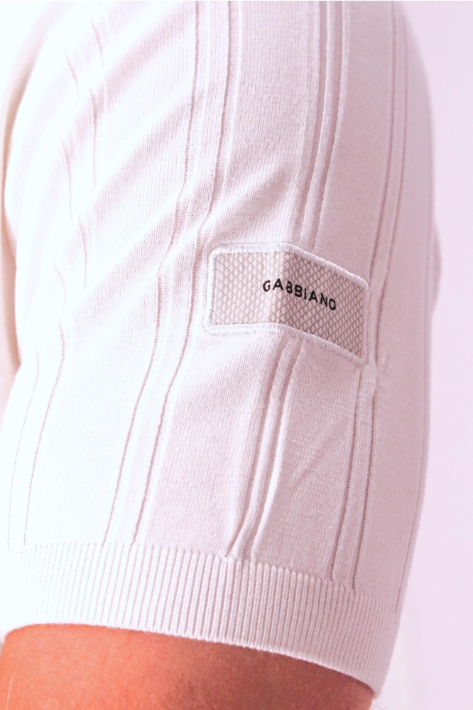 Gabbiano ecru heren t-shirt | Close up